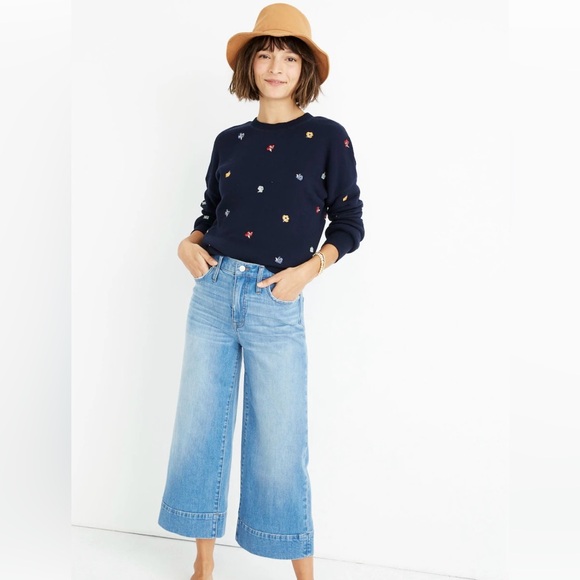 Madewell Wide Leg crop Jeans - Picture 1 of 6